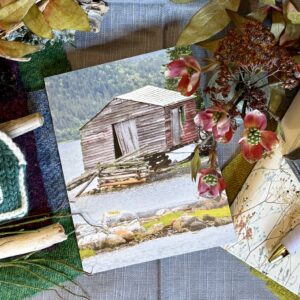 Fishing Stage On Logs Notecards